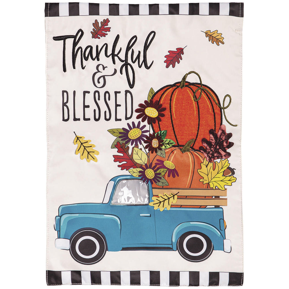 Evergreen Autumn Themed Garden Flags - 12.5" x 18"