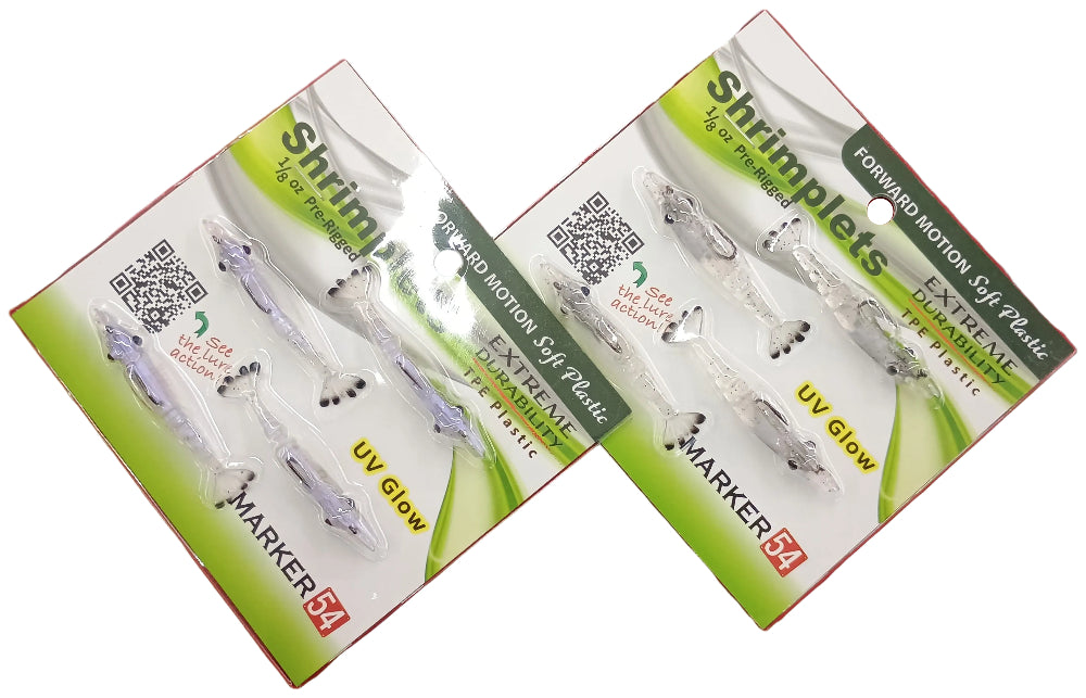 Marker 54 Shrimplets Soft Lure + Hook Rig - 4 pc.