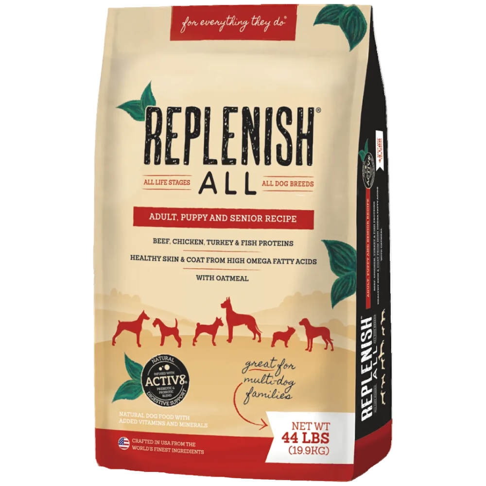 Replenish All Multi-Protein Premium Dry Dog Food - 4 lb. & 44 lb.