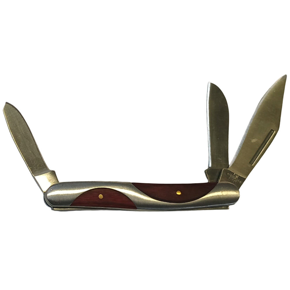 Marlin Stainless Steel w/ Cherry Wood Inlay Pocket Knives