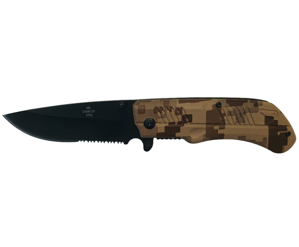 Marlin Digital Desert Camo Stainless Steel Folding Knife - 3"
