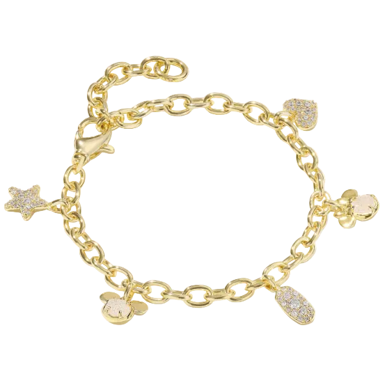 Disney X Kendra Scott Mickey & Minnie Mouse Charm Bracelet