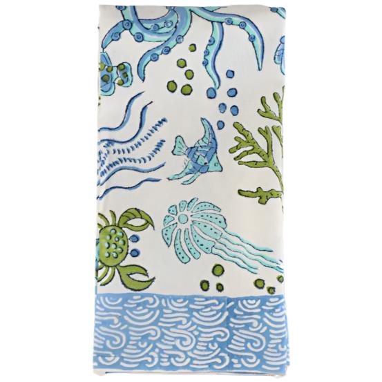 Pacific & Rose Block-Printed Cotton Napkins - 4 pc.