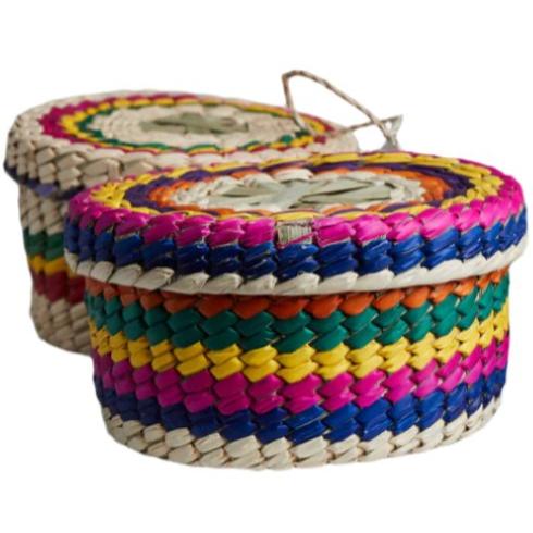 Verve Authentic Mexican Woven Palm Tortilla Basket