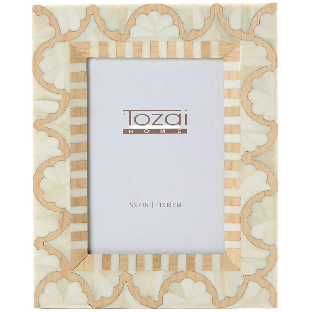 Tozai Royale Maple Wood & Bone Inlay Picture Frame -  5" x 7"