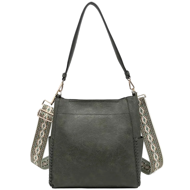 Jen & Co. Penny 2-in-1 Vegan Leather Bucket Bag