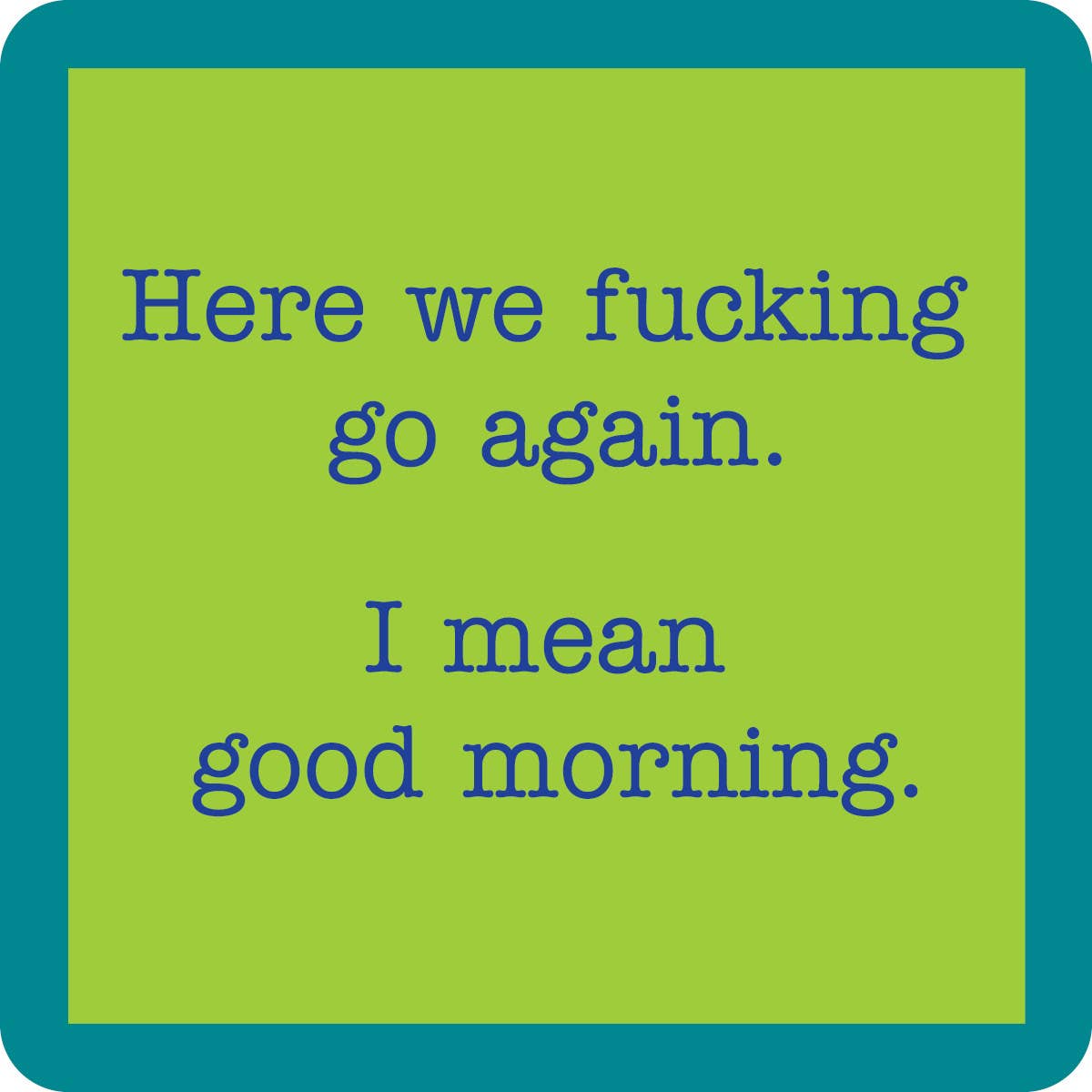 Drinks On Me Humorous Resin Drink Coasters - 4" x 4"