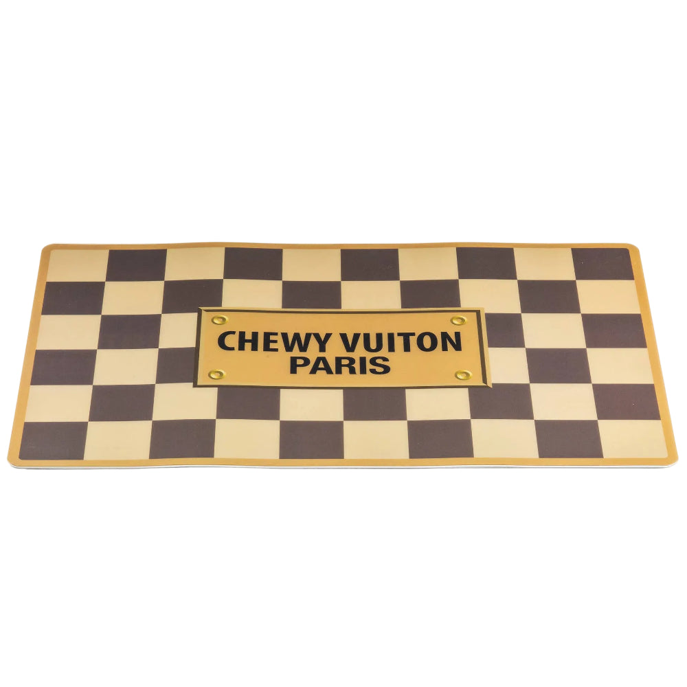 "Chewy Vuiton" Polypropylene Dog Food Mat - 11.5" x 19"