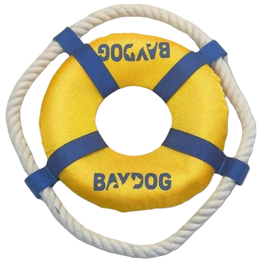 Baydog Nautical Float Life Ring Rope Toy - 13"