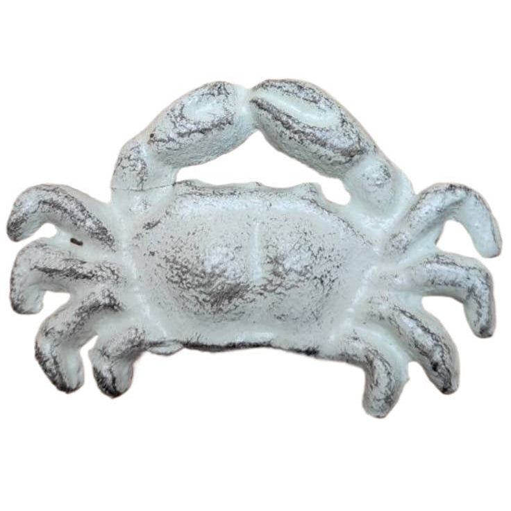 CB Home White Cast Iron Crab Drawer Pull -  2.5" x 1.65"