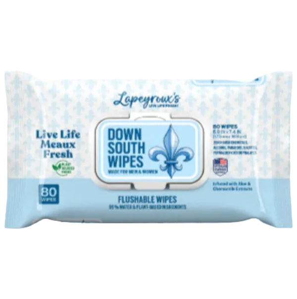 Lapeyroux's Flushable Down South Moistened Wipes - 80 pc.
