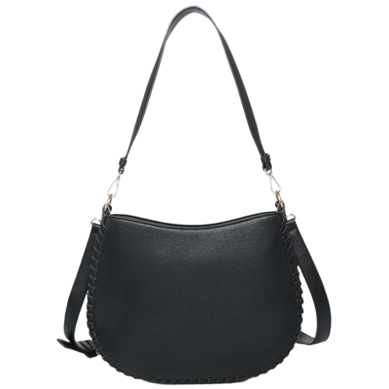 Jen & Co. Raquel Whipstich Vegan Leather Crossbody Saddle Bag