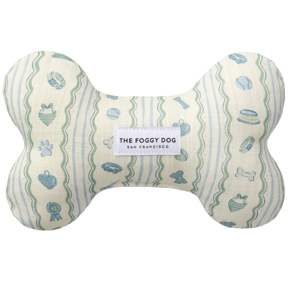 Foggy Dog Cotton Canvas Bone Squeak Toys