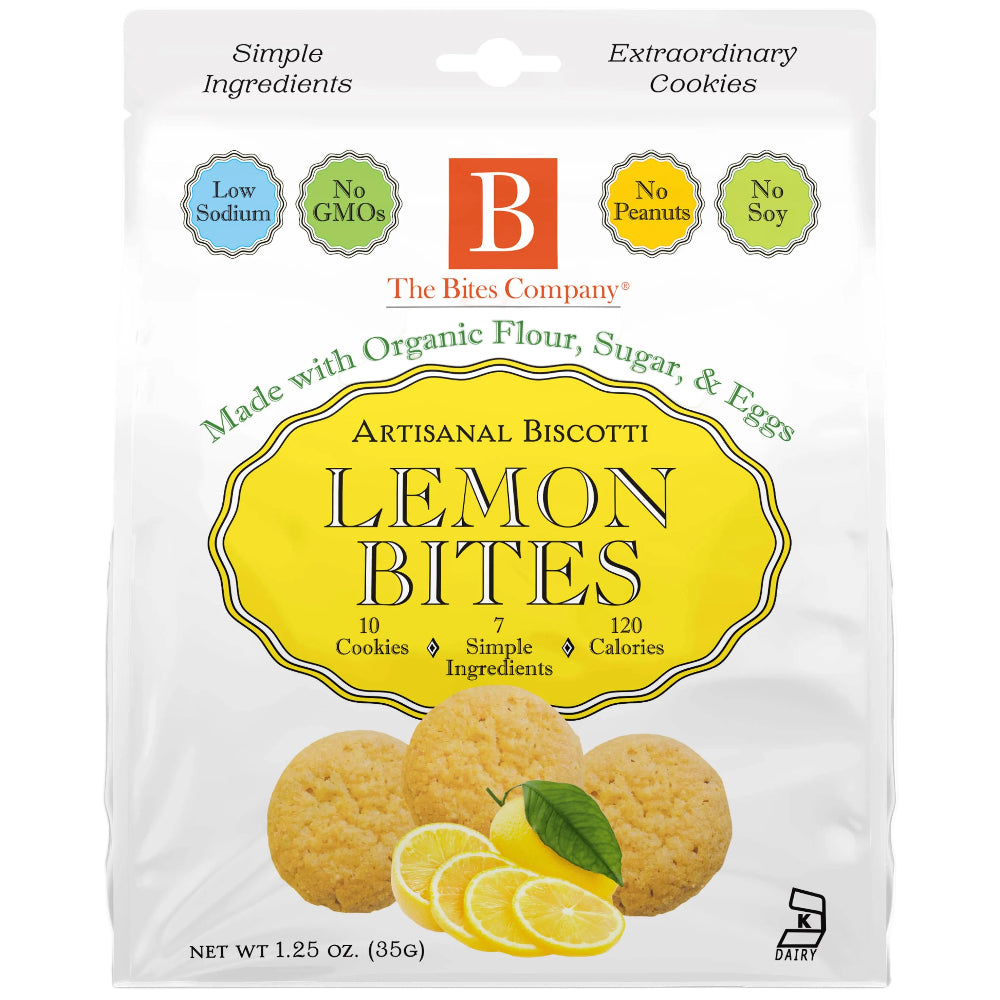 The Bites Co. Artisanal Biscotti Cookies - 1.25 oz. & 5 oz.