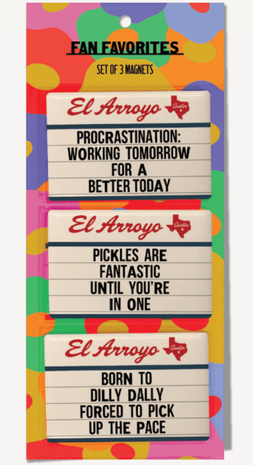 El Arroyo Iconic Signs Fridge Magnets - 3 pc.