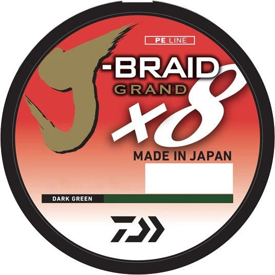 Daiwa J-Braid Grand x8 Braided Fishing Line - 10 lb. to 50 lb.