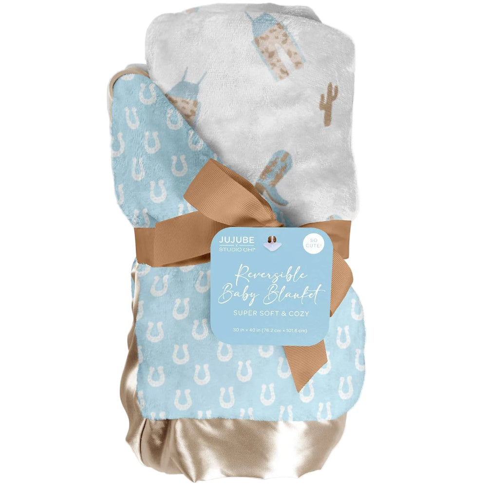 JuJuBe Satin-Trimmed Polyester Baby Blankets - 30" x 40"