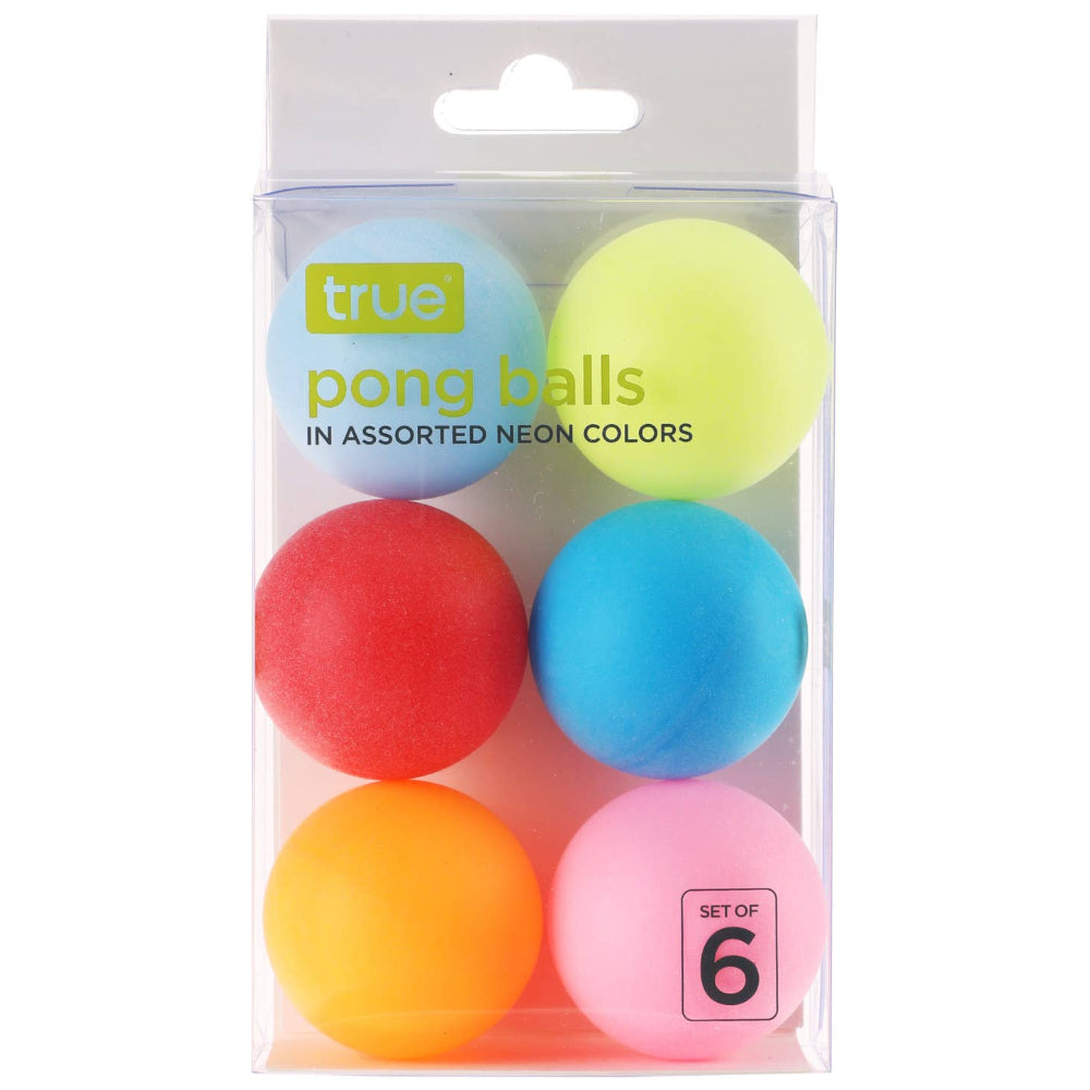 TRUE Neon Beer Pong Ping-Pong Balls - 6 pc.