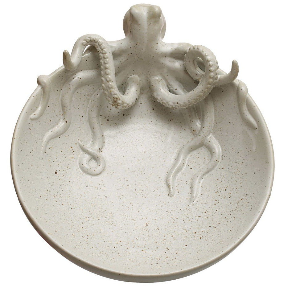 Speckled Glaze Stoneware Octopus Bowl - 11.75"