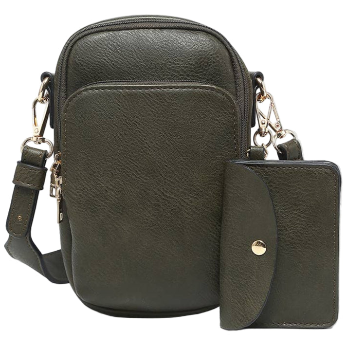Jen & Co. Parker 3-Compartment Vegan Leather Crossbody Bag