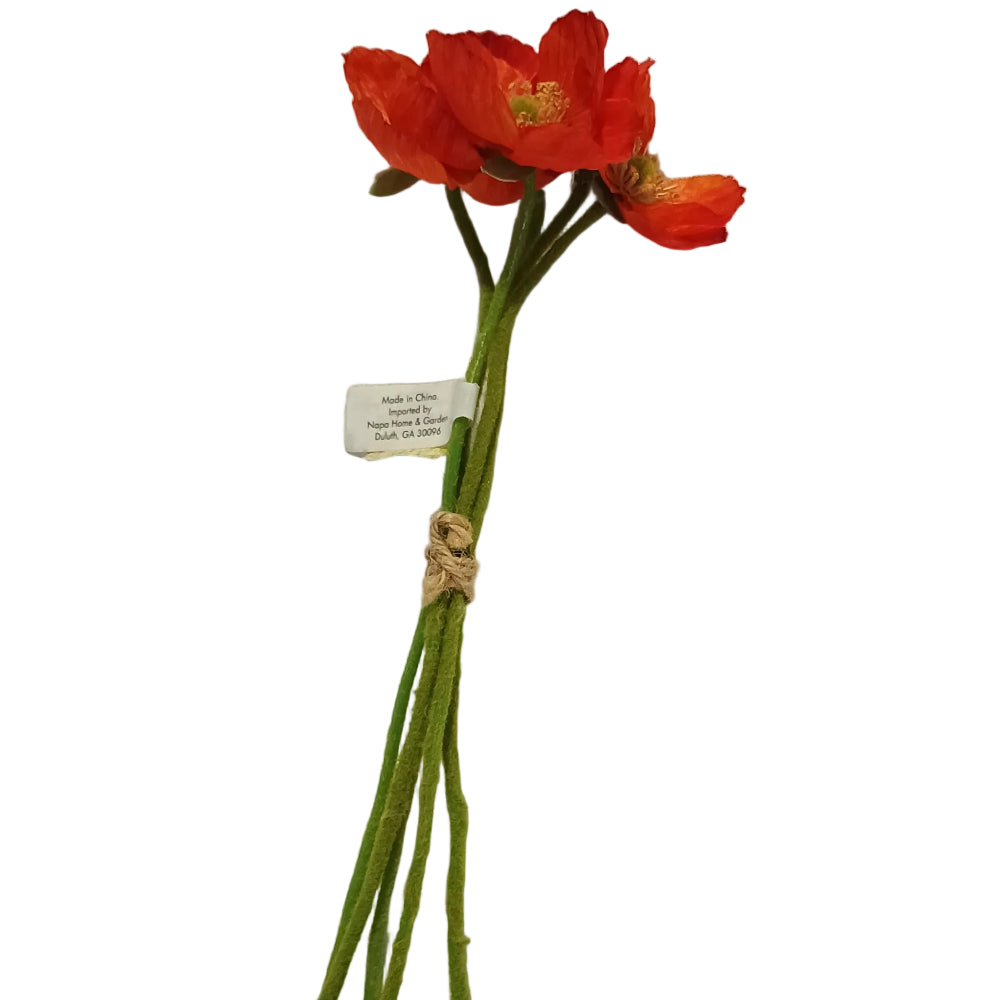 Napa Faux Mini Poppies Bundle - 11"
