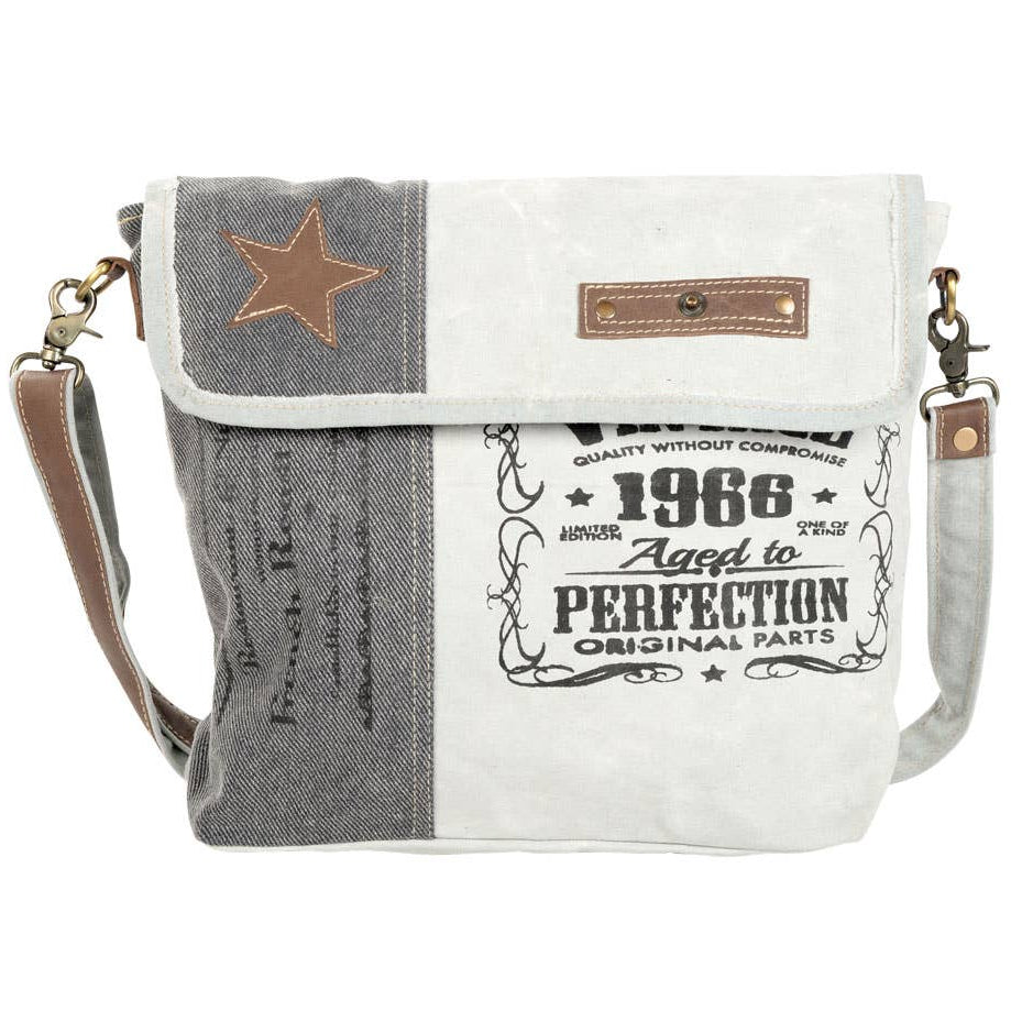 Clea Ray Canvas "Aged to Perfection" Messenger Bag