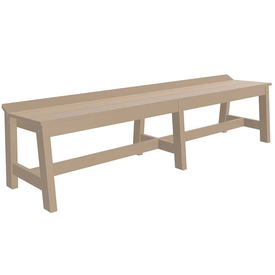 LuxCraft Polywood Cafe Dining Bench - 72" Long