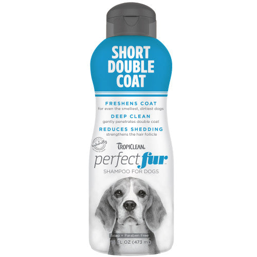 TropiClean PerfectFur Short Double Coat Dog Shampoo - 16 oz.