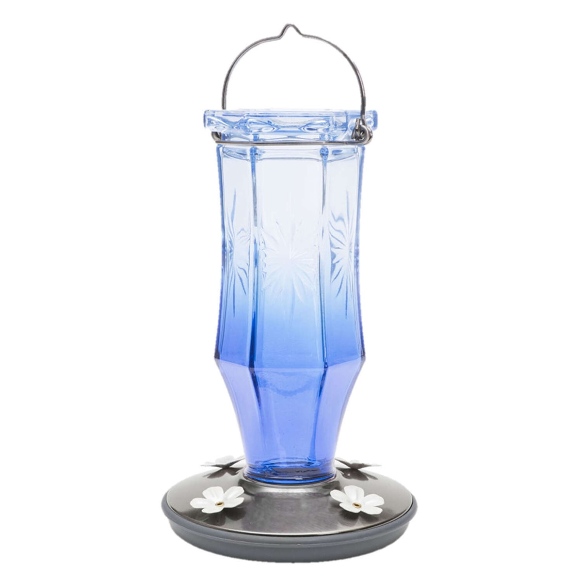 Perky-Pet Sapphire Starburst Glass Hummingbird Feeder - 16 oz.